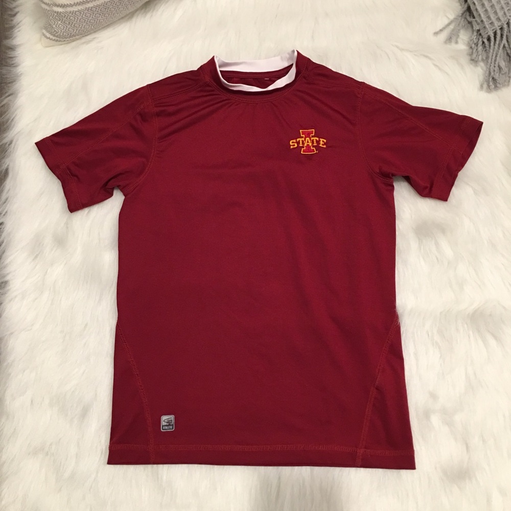 Iowa State Red Logo Athletic Short Sleeve Shirt